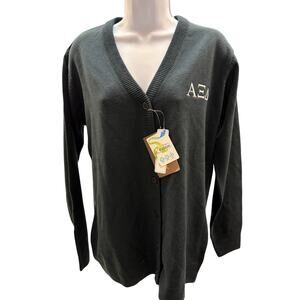 Alpha Xi Delta Sorority cardigan black long sleeve